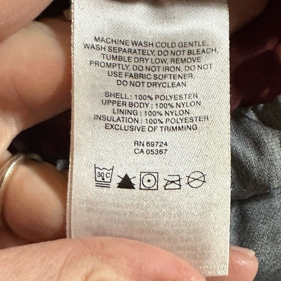 Columbia Men's Ring Tail Ridge Insulated Red and Gray Zip Up Hooded Jacket Sz M - Picture 6 of 7